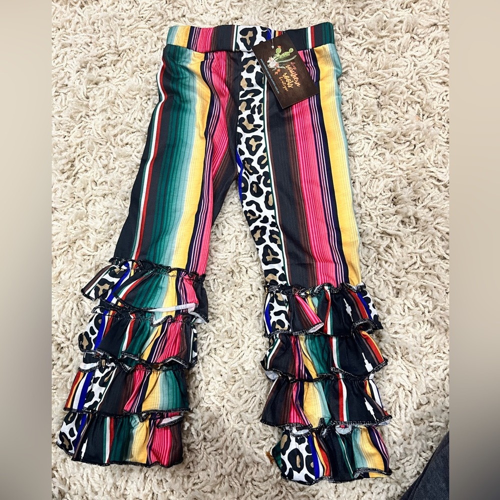 Grace & Emma Toddler Girls Western Serape Flare Pants